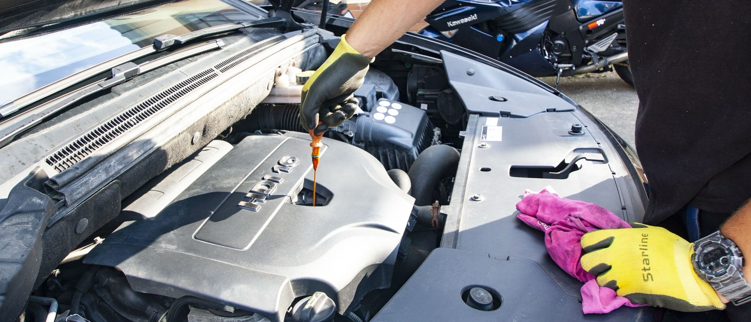 Picture of a car being serviced